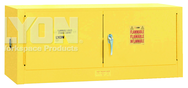 Piggyback Storage Cabinet - #5471 - 43 x 18 x 18" - 12 Gallon - w/2 door manual close - Yellow Only - USA Tool & Supply