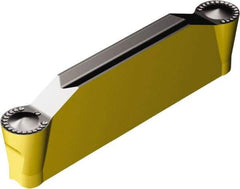 Sandvik Coromant - H2N123x2 RM 5mm Cutting Width Carbide Grooving Insert - 22.7mm Max Depth of Cut, Neutral, 2.5mm Corner Radius, TiCN/Al2O3/TiN Finish - USA Tool & Supply