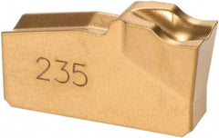 Sandvik Coromant - R151.240 5E 235 Grade, 0.1575" Cutting Width, Carbide Cutoff Insert - 5° Right Hand Lead Angle, 0.0079" Cnr Rad, TiCN/TiN Coated - USA Tool & Supply