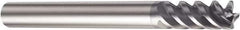 Sandvik Coromant - 6mm, 13mm LOC, 6mm Shank Diam, 65mm OAL, 4 Flute, Solid Carbide Square End Mill - Single End, Spiral Flute, 50° Helix, Centercutting, Right Hand Cut, Right Hand Flute, Series CoroMill Plura - USA Tool & Supply
