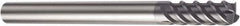 Sandvik Coromant - 6mm, 15mm LOC, 6mm Shank Diam, 100mm OAL, 4 Flute, Solid Carbide Square End Mill - Single End, TiAlN Finish, Helical Flute, 50° Helix, Right Hand Cut, Right Hand Flute, Series CoroMill Plura - USA Tool & Supply