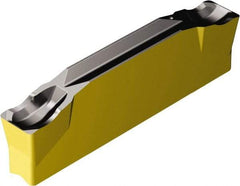 Sandvik Coromant - N123K2K CR 4325 Grade, 0.2362" Cutting Width, Carbide Cutoff Insert - 0° Neutral Lead Angle, 0.0156" Cnr Rad, TiCN/Al2O3/TiN Coated - USA Tool & Supply