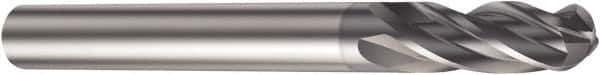 Sandvik Coromant - 7mm Diam, 16mm LOC, 4 Flute Solid Carbide Ball End Mill - AlCrN Finish, 100mm OAL, 8mm Shank Diam, Ball Flute - USA Tool & Supply