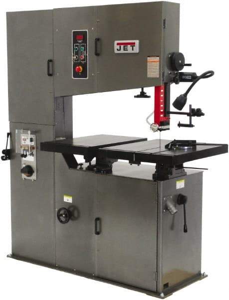 Jet - 36" Throat Capacity, Variable Speed Pulley Vertical Bandsaw - 50 to 410 & 54 to 4,925 SFPM, 3 hp, Three Phase - USA Tool & Supply