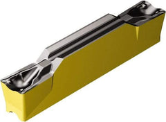 Sandvik Coromant - J2N123x2 TF Grade 4325, 5mm Cutting Width Carbide Grooving Insert - 23.3mm Max Depth of Cut, Neutral, 0.4mm Corner Radius, TiCN/Al2O3/TiN Finish - USA Tool & Supply