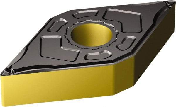 Sandvik Coromant - DNMG442 LC Grade 4315 Carbide Turning Insert - TiCN/AI2O3/TiN Finish, 55° Diamond, 1/2" Inscr Circle, 1/4" Thick, 1/32" Corner Radius - USA Tool & Supply