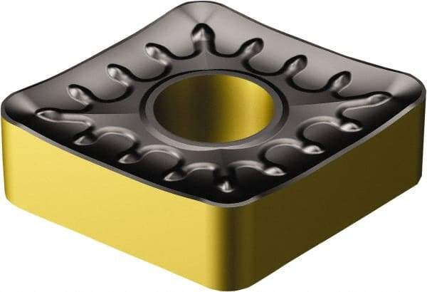 Sandvik Coromant - CNMM644 QR Grade 4335 Carbide Turning Insert - TiCN/AI2O3/TiN Finish, 80° Diamond, 3/4" Inscr Circle, 1/4" Thick, 1/16" Corner Radius - USA Tool & Supply
