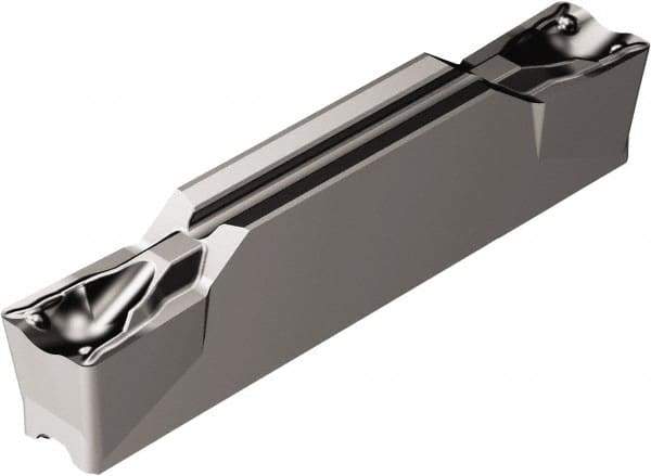 Sandvik Coromant - H2N123x2 TF Grade 1105, 4mm Cutting Width Carbide Grooving Insert - 23.3mm Max Depth of Cut, Neutral, 0.4mm Corner Radius, TiAlN Finish - USA Tool & Supply
