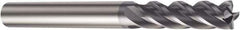 Sandvik Coromant - 16mm, 60mm LOC, 16mm Shank Diam, 124mm OAL, 4 Flute, Solid Carbide Square End Mill - Single End, TiAlN Finish, Spiral Flute, 37° Helix, Centercutting, Right Hand Cut, Right Hand Flute, Series CoroMill Plura - USA Tool & Supply