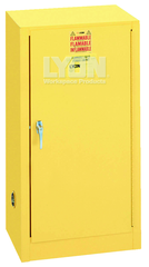 Compact Storage Cabinet - #5474 - 23-1/4 x 18 x 44" - 15 Gallon - w/one shelf, 1-door manual close - Yellow Only - USA Tool & Supply