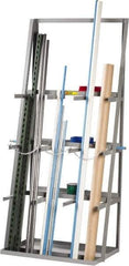 Little Giant - 3 Bay, 3 Shelf, Gray Bar Rack - 36" Wide x 84" High x 24" Deep, Steel - USA Tool & Supply