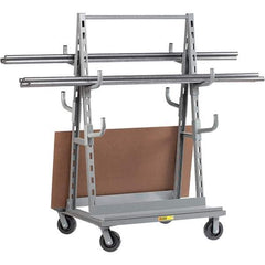 Little Giant - 2,000 Lb Capacity Steel Bar & Pipe Truck - Steel Deck, 40" OAW, 0" Platform Length, Phenolic Casters - USA Tool & Supply