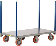 Little Giant - 3,600 Lb Capacity Steel Pipe Stake Truck - Steel Deck, 30" OAW, 60" Platform Length, Polyurethane Casters - USA Tool & Supply