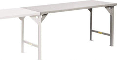 Little Giant - 48 Wide x 30" Deep x 36" High, 12 Gauge Steel Production Table - Fixed Legs, Gray - USA Tool & Supply