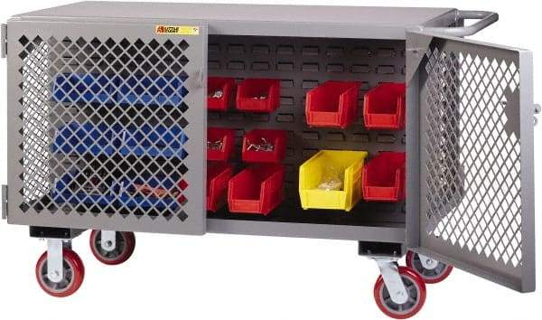Little Giant - 3,600 Lb Capacity Mobile Work Bench - 24" Wide x 48" Deep x 33" High, Steel - USA Tool & Supply