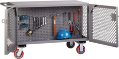 Little Giant - 3,600 Lb Capacity Mobile Work Bench - 24" Wide x 48" Deep x 33" High, Steel - USA Tool & Supply