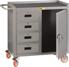 Little Giant - Mobile Service Bench - Steel, Gray, 41-1/2" Long x 26" Deep x 38" High - USA Tool & Supply