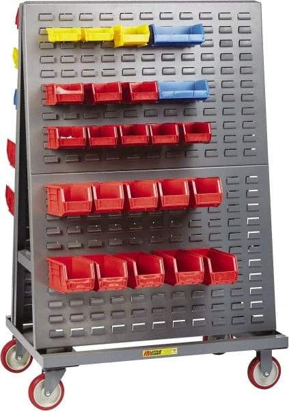 Little Giant - 1,200 Lb Capacity Multi-Purpose Lean Tool Cart - 24" Wide x 48" Deep x 56" High, Steel, Gray - USA Tool & Supply
