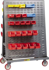 Little Giant - 1,200 Lb Capacity Multi-Purpose Lean Tool Cart - 24" Wide x 60" Deep x 56" High, Steel, Gray - USA Tool & Supply
