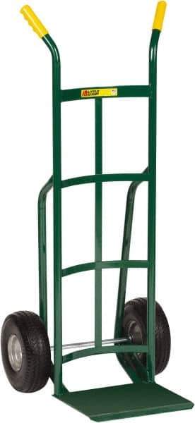 Little Giant - 600 Lb Capacity 49" OAH Hand Truck - Dual Handle, Steel, Flat-Free Microcellular Foam Wheels - USA Tool & Supply