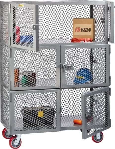 Little Giant - 6 Door, 3 Tier, Storage Cabinets & Lockers - USA Tool & Supply