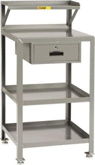 Little Giant - 1 Drawer Shop Desk - 24 Inch Wide x 22 Inch Deep x 52 Inch High, Gray - USA Tool & Supply