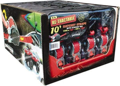 Erickson Manufacturing - 10' Long x 1" Wide, 1,200 Lb Basket Capacity, Polyester & Steel Web Sling - Red - USA Tool & Supply