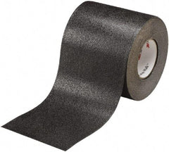 Ability One - Black Solid Color Anti-Slip Vinyl Tape - 6" Wide x 60' Long x 0.036" Thick, General Traffic - USA Tool & Supply