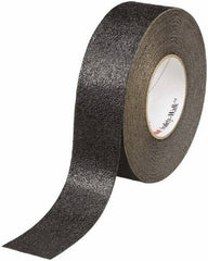 Ability One - Black Solid Color Anti-Slip Vinyl Tape - 2" Wide x 60' Long x 0.036" Thick, General Traffic - USA Tool & Supply
