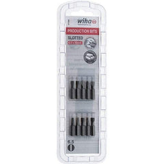 Wiha - Slotted Screwdriver Bits Reversible: NonReversible Blade Width (Inch): 1/4 - USA Tool & Supply