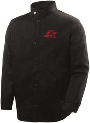 Steiner - Size XL Flame Resistant/Retardant Jacket - Black, Cotton, Snaps Closure - USA Tool & Supply