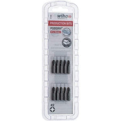 Wiha - 1/4" Drive, Pozidriv Screwdriver Bit - 1" OAL - USA Tool & Supply