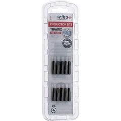 Wiha - 1/4" Drive, #4 Tri-Wing Screwdriver Bit - 1" OAL - USA Tool & Supply