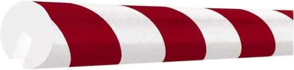 PRO-SAFE - Polyurethane Foam Type B Edge Guard - Red/White - USA Tool & Supply