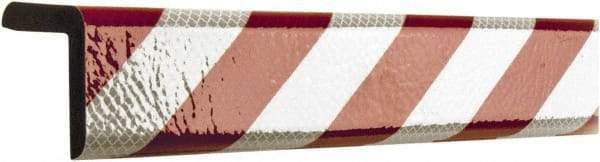 PRO-SAFE - Polyurethane Foam Type H+ Corner Guard - Red/White - USA Tool & Supply