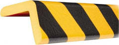 PRO-SAFE - Polyurethane Foam Type H+ Corner Guard - Black/Yellow - USA Tool & Supply