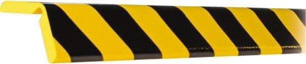 PRO-SAFE - Polyurethane Foam Type H+ Corner Guard - Black/Yellow - USA Tool & Supply