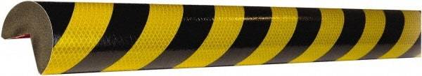 PRO-SAFE - Polyurethane Foam Type A+ Corner Guard - Black/Yellow - USA Tool & Supply