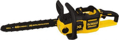 DeWALT - 40 Volt, 50 Ft/sec, Battery Powered Chainsaw - 16" Guide Bar Length, 7,500 RPM, 3/8" Chain Pitch - USA Tool & Supply