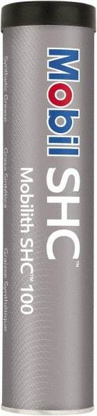 Mobil - 13.4 oz Cartridge Lithium High Temperature Grease - Red, High/Low Temperature, 350°F Max Temp, NLGIG 2, - USA Tool & Supply