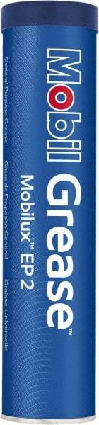 Mobil - 13.7 oz. Cartridge Extreme Pressure Multipurpose Grease - 266°F Max, Lithium, Brown - USA Tool & Supply