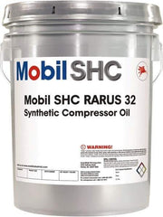 Mobil - 5 Gal Pail, ISO 32, Air Compressor Oil - 30.6 Viscosity (cSt) at 40°C, 5.6 Viscosity (cSt) at 100°C - USA Tool & Supply