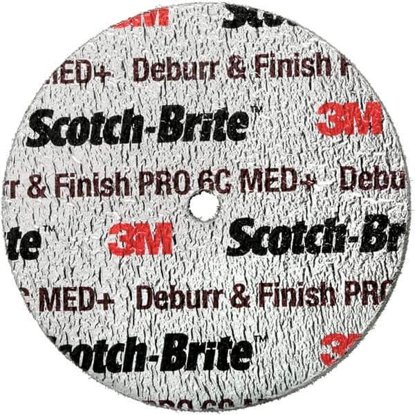 3M - 3" Medium Grade Ceramic Deburring Disc - 1/4" Center Hole, Holder Required - USA Tool & Supply