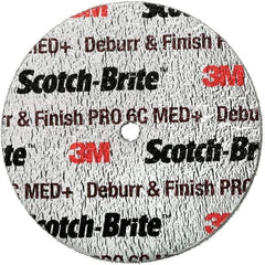 3M - 3" Medium Grade Ceramic Deburring Disc - 3/8" Center Hole, Holder Required - USA Tool & Supply