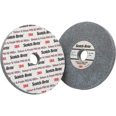 3M - 6" Medium Grade Ceramic Deburring Disc - 1" Center Hole, Holder Required - USA Tool & Supply