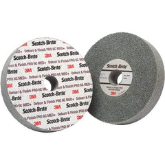 3M - 6" Medium Grade Ceramic Deburring Disc - 1" Center Hole, Holder Required - USA Tool & Supply