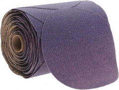 3M - 6" Diam, 80 Grit Ceramic Adhesive PSA Disc - Medium Grade, Purple, Paper Backing, Flexible, Use with Random Orbital Sanders - USA Tool & Supply