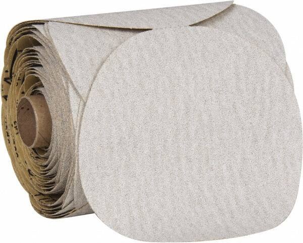 3M - 5" Diam, 80 Grit Aluminum Oxide Adhesive PSA Disc - Medium Grade, Reddish Brown, Film Backing, Flexible, Use with Random Orbital Sanders - USA Tool & Supply
