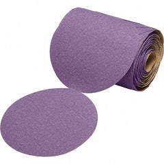 3M - 5" Diam, 150 Grit Ceramic Adhesive PSA Disc - Very Fine Grade, Purple, Film Backing, Flexible, Use with Random Orbital Sanders - USA Tool & Supply