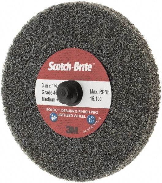 3M - 3" Disc Diam, Ceramic Quick Change Disc - Type R Attaching System, Coated, Medium Grade - USA Tool & Supply